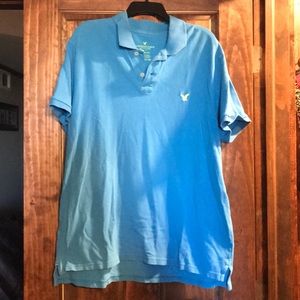 American Eagle blue polo